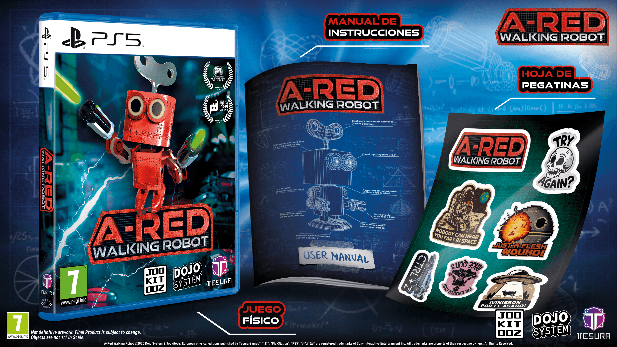 A red walking robot